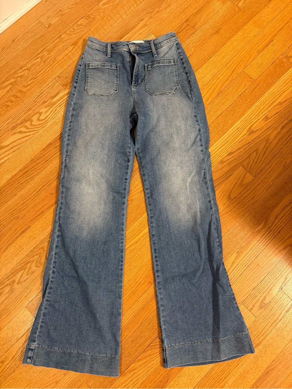 Level 99 Light Blue Wide-Leg Jeans